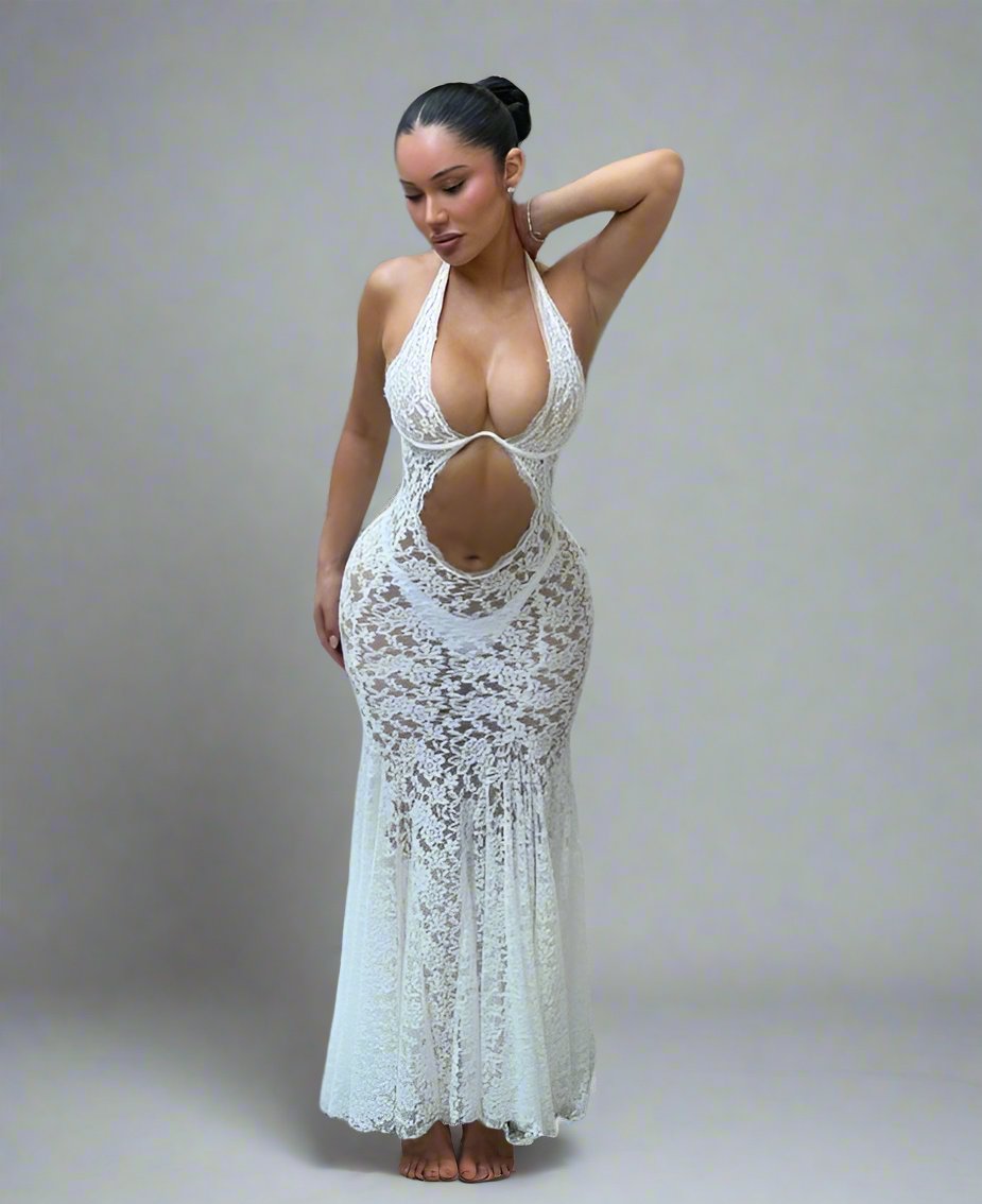 Hélène Lace Maxi Dress